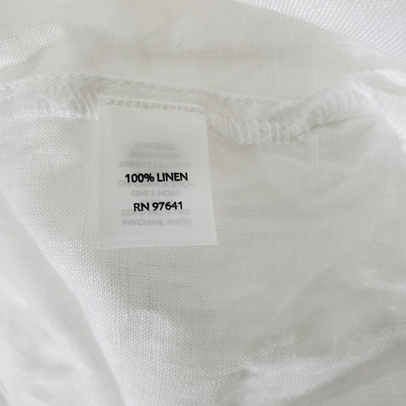 J. Jill Love Linen White Blouse, Size XL - Picture 9 of 12